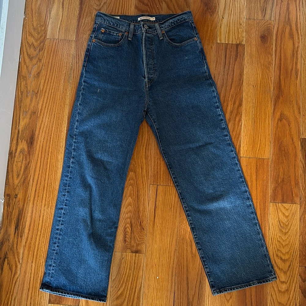 Levi’s Premium Ribcage Straight Blue Jeans